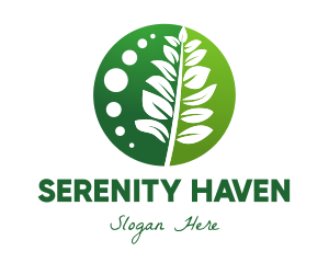 Peaceful - Leaf Plant Sustainability logo design