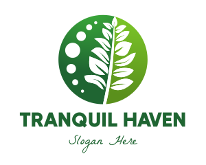 Peaceful - Leaf Plant Sustainability logo design