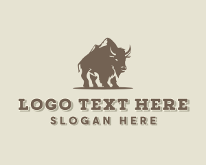 Outdoor - Wild Mountain Buffalo logo design