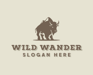 Wild Mountain Buffalo  logo design