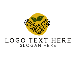 Legume - Round Peanut Leaf logo design