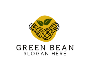 Legume - Round Peanut Leaf logo design
