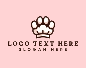 Dog Food - Puppy Paw Toque logo design