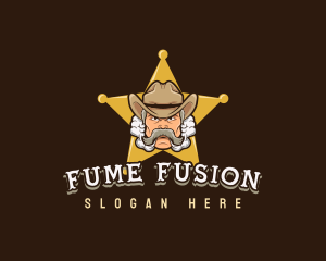 Fume - Cowboy Sheriff Vapor logo design