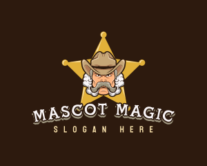 Cowboy Sheriff Vapor logo design