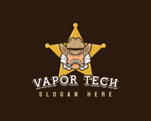 Vapor - Cowboy Sheriff Vapor logo design