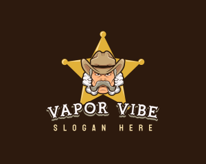 Cowboy Sheriff Vapor logo design