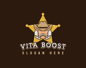 Avatar - Cowboy Sheriff Vapor logo design