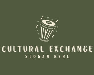 Culture - Cultural Drum Music Note logo design