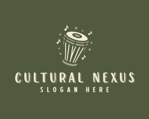 Culture - Cultural Drum Music Note logo design