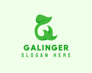 Green Plant Letter Q Logo