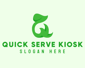 Green Plant Letter Q logo design