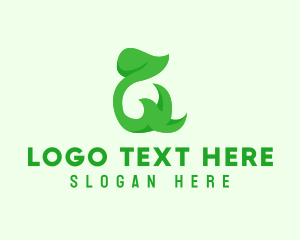 Vegetarian - Green Plant Letter Q logo design