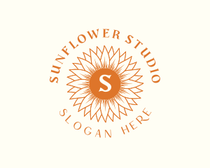Sunflower - Organic Sunflower Plant logo design