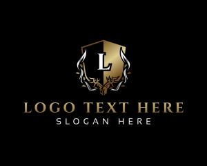 Noble - Luxury Deer Crest logo design