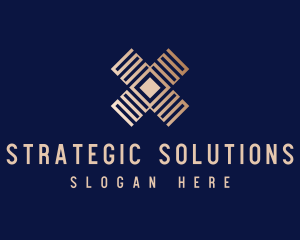 Strategy - Geometric Modern Letter X logo design