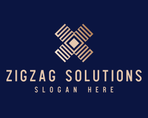 Zigzag - Geometric Modern Letter X logo design