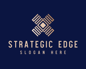 Strategy - Geometric Modern Letter X logo design