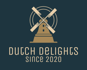 Dutch - Vape Windmill House logo design