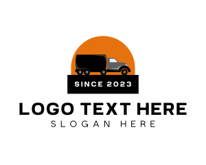 Mixer Truck - Truck Freight Logistics logo design