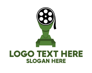 Cinema - Film Reel Tank logo design