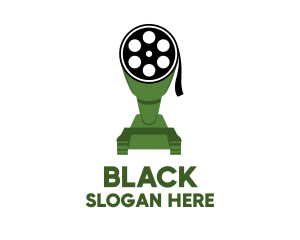Movie App - Film Reel Tank logo design