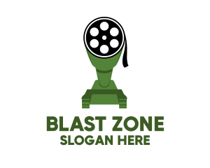 Bomber - Film Reel Tank logo design