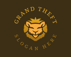 Zoology - Wild Gold Lion logo design