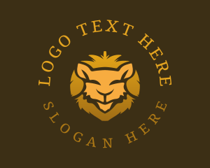 Simba - Wild Gold Lion logo design