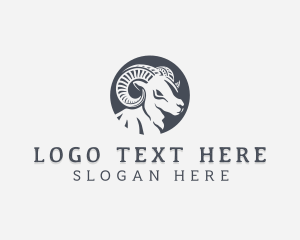 Sheep - Ram Sheep  Investment logo design