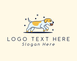 Yorkshire - Playing Dog Pet logo design