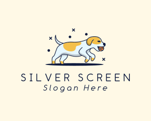 Playing Dog Pet Logo