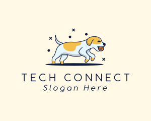 Playing Dog Pet Logo