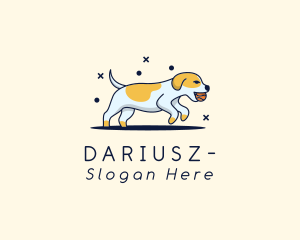 Playing Dog Pet Logo