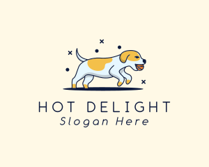 Playing Dog Pet logo design