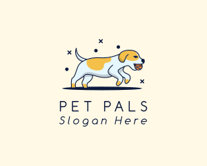 Playing Dog Pet logo design