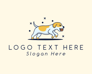 Playing Dog Pet Logo