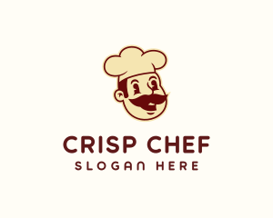 Retro Mustache Chef logo design