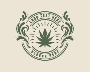 Hemp - Marijuana Leaf Plant logo design