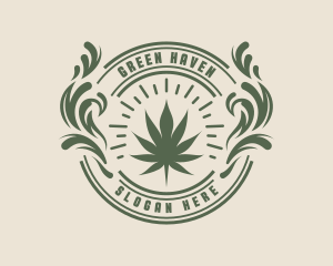 Marijuana Leaf Plant logo design