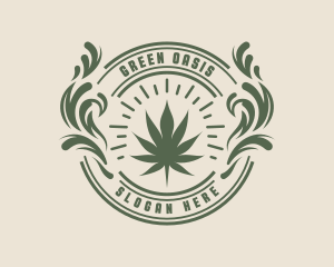 Marijuana Leaf Plant logo design