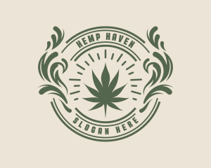 Marijuana Leaf Plant logo design