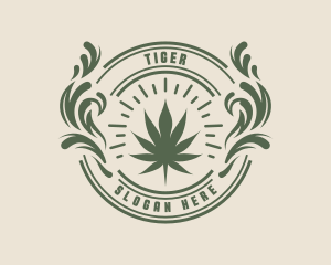 Hash - Marijuana Leaf Plant logo design