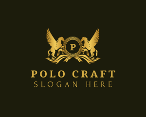 Polo - Golden Pegasus Horses logo design