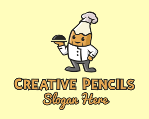 Pencil Chef Cloche logo design