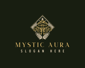 Psychedelic Mystic Mushroom logo design