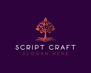 Screenwriter - Book Tree Knowledge logo design