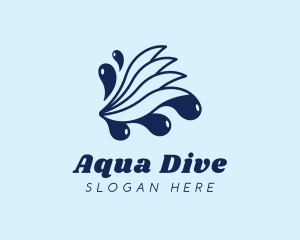 Water Wave Droplet logo design