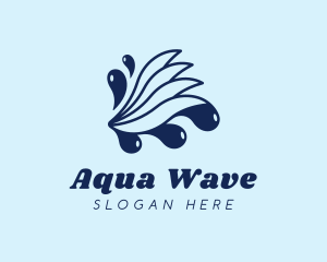 Water Wave Droplet logo design