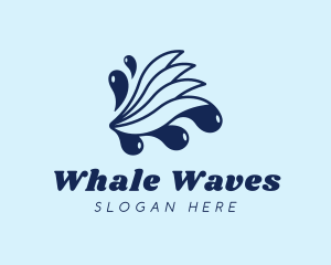 Water Wave Droplet logo design